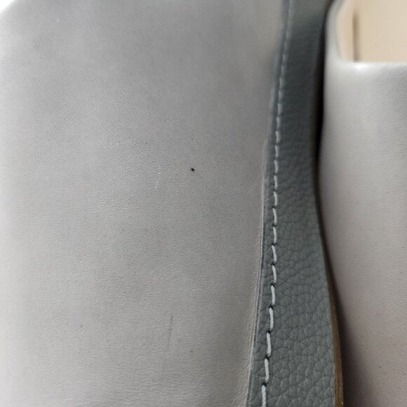 Olukai Leather Mule Slippers Blue Gray Men's Size 12 Loungewear Gift - Picture 14 of 16